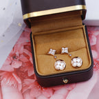 [Elowen jewels ]STAR AND SUN PINK GOLD MOP DROP EARRINGS
