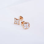 [Elowen jewels ]STAR AND SUN PINK GOLD MOP STUD EARRINGS