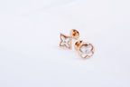 [Elowen jewels ]STAR AND SUN PINK GOLD MOP STUD EARRINGS