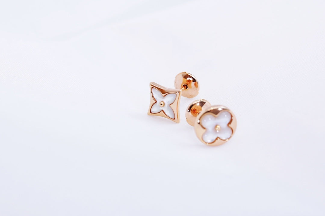 [Elowen jewels ]STAR AND SUN PINK GOLD MOP STUD EARRINGS