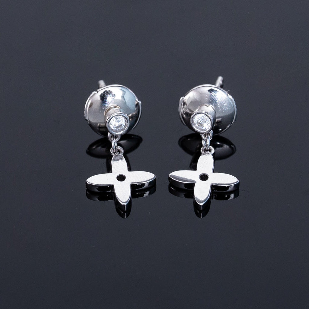 [Elowen jewels ]VIDYLLE SILVER DIAMOND MINI DROP EARRINGS