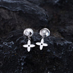 [Elowen jewels ]VIDYLLE SILVER DIAMOND MINI DROP EARRINGS
