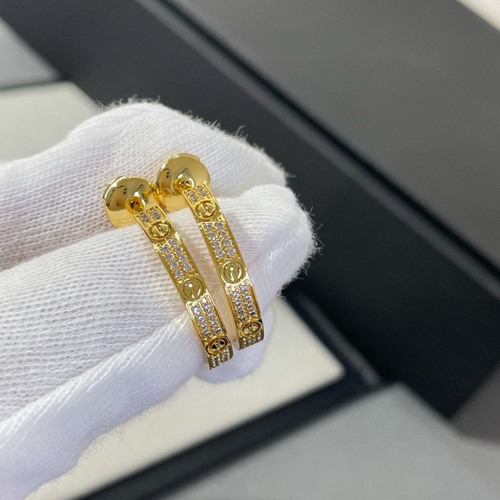 [Elowen jewels ]LOVE DIAMOND GOLD HOOP EARRINGS