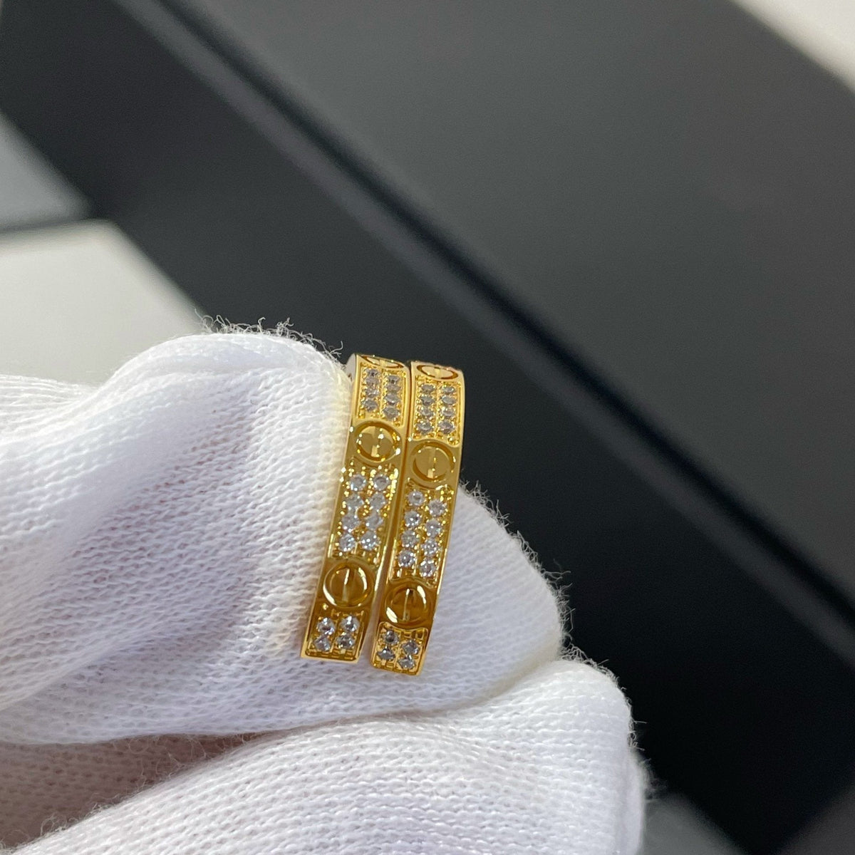 [Elowen jewels ]LOVE DIAMOND GOLD HOOP EARRINGS