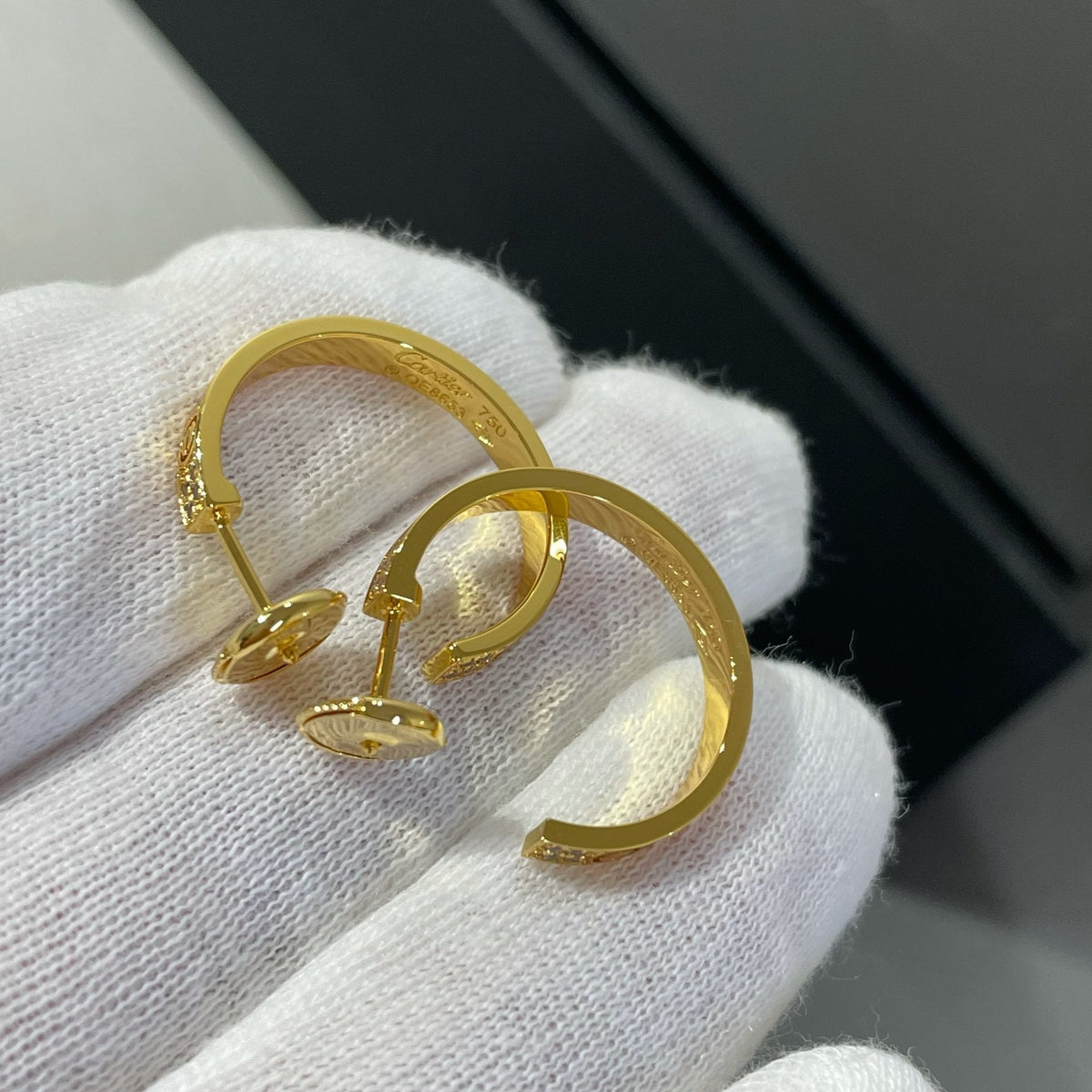 [Elowen jewels ]LOVE DIAMOND GOLD HOOP EARRINGS