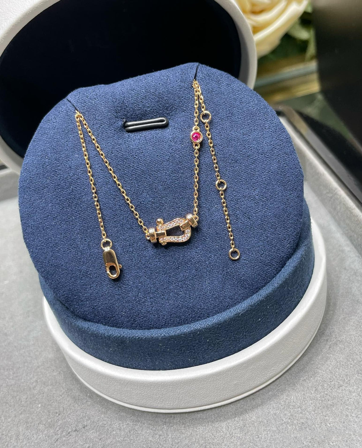 [Elowen jewels ]FORCE 10 DIAMANT-HALSKETTE AUS ROSÉGOLD