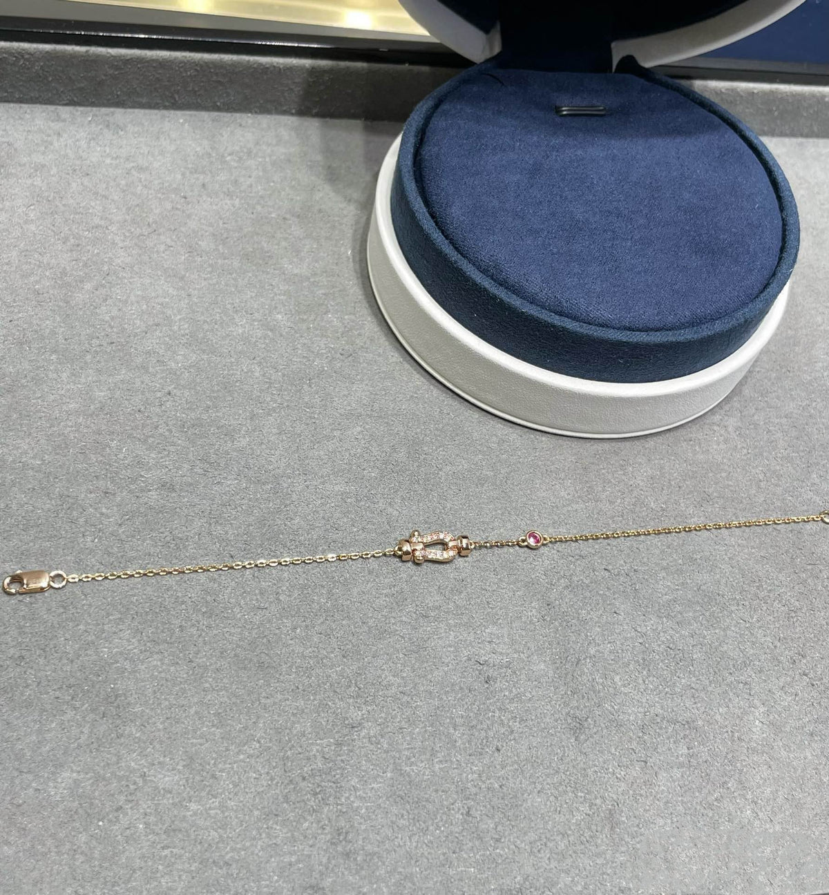 [Elowen jewels ]FORCE 10 DIAMOND CHAIN LINK PINK GOLD BRACELET