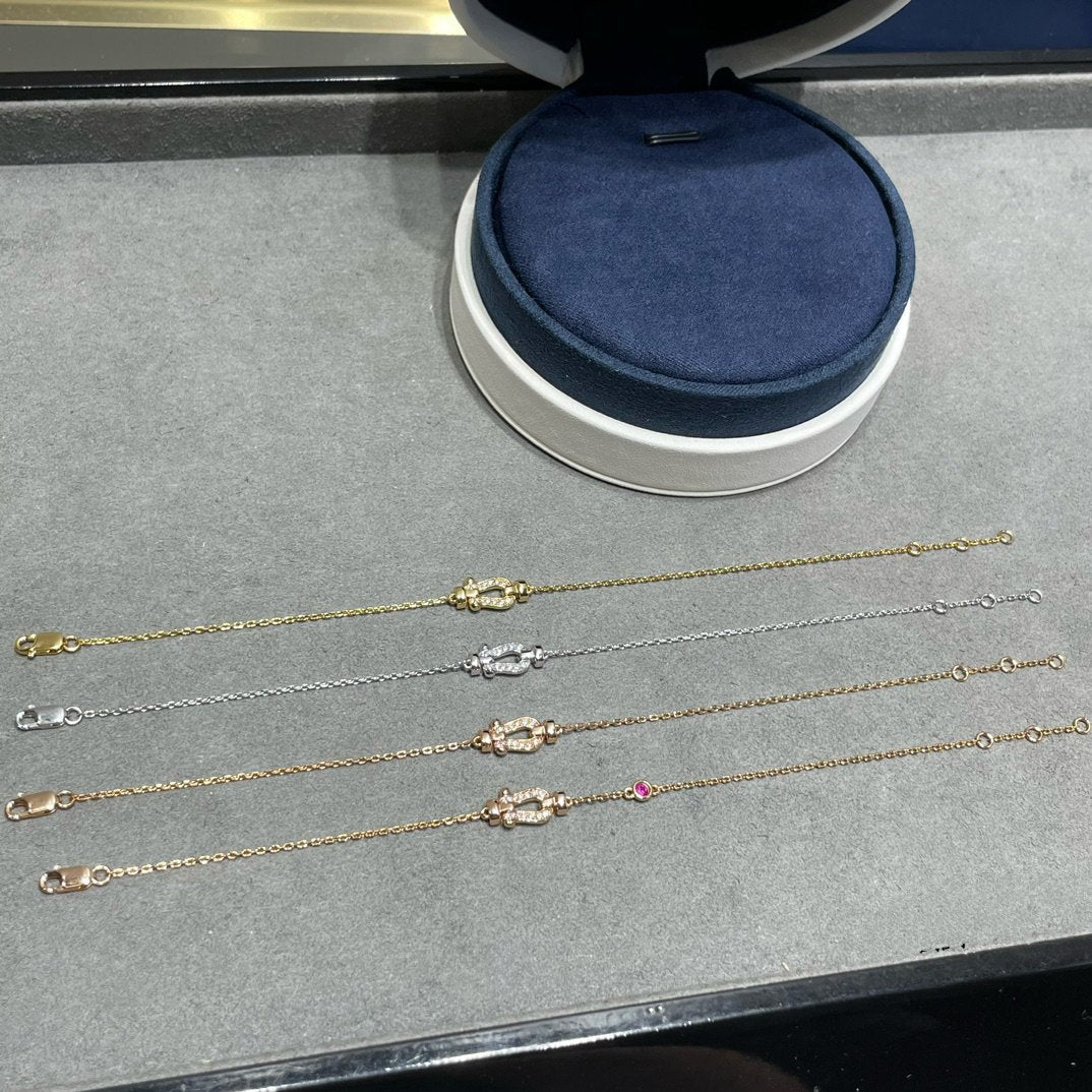 [Elowen jewels ]FORCE 10 DIAMOND CHAIN LINK PINK GOLD BRACELET