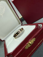 [Elowen jewels ]LOVE PINK GOLD SILVER DIAMOND DOUBLE RING