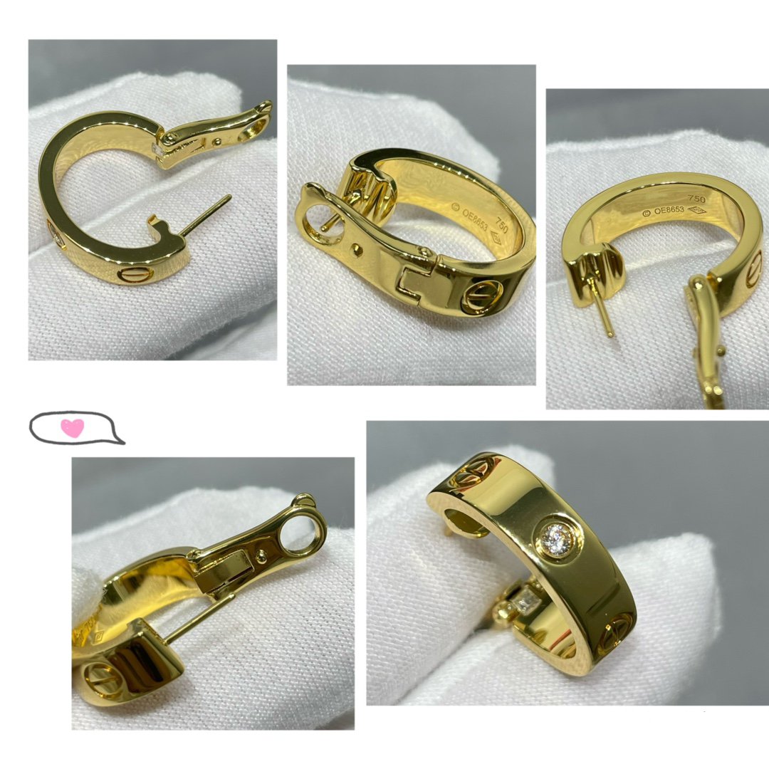 [Elowen jewels ]LOVE 5.5MM 1 DIAMOND EARRINGS