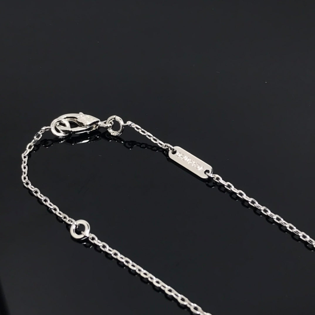 [Elowen jewels ]CLOVER PIETERSITE SILVER LONG NECKLACE
