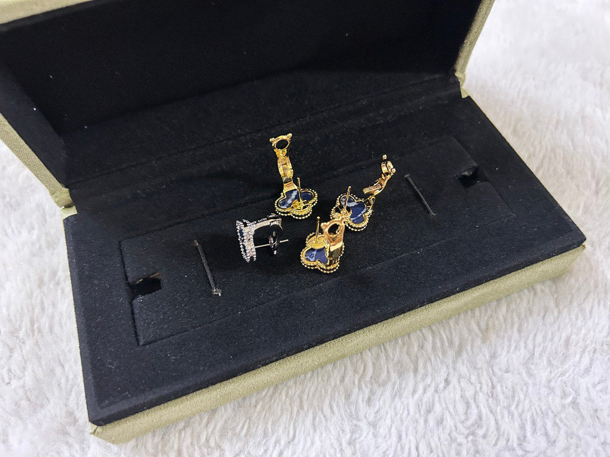 [Elowen jewels ]CLOVER PIETERSITE MEDIUM STUD EARRINGS