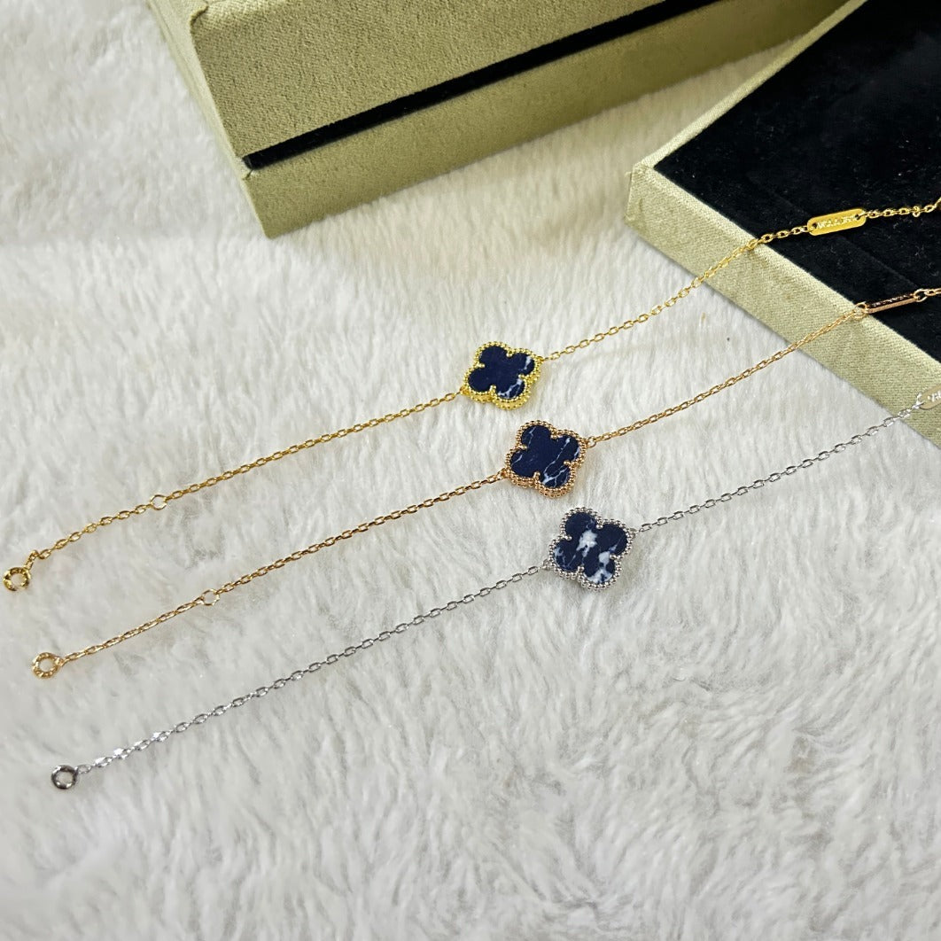 [Elowen jewels ]CLOVER 1 MOTIF PIETERSITE BRACELET