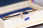 [Elowen jewels ]IDYLLE PINK GOLD OPEN BRACELET DIAMOND PAVED