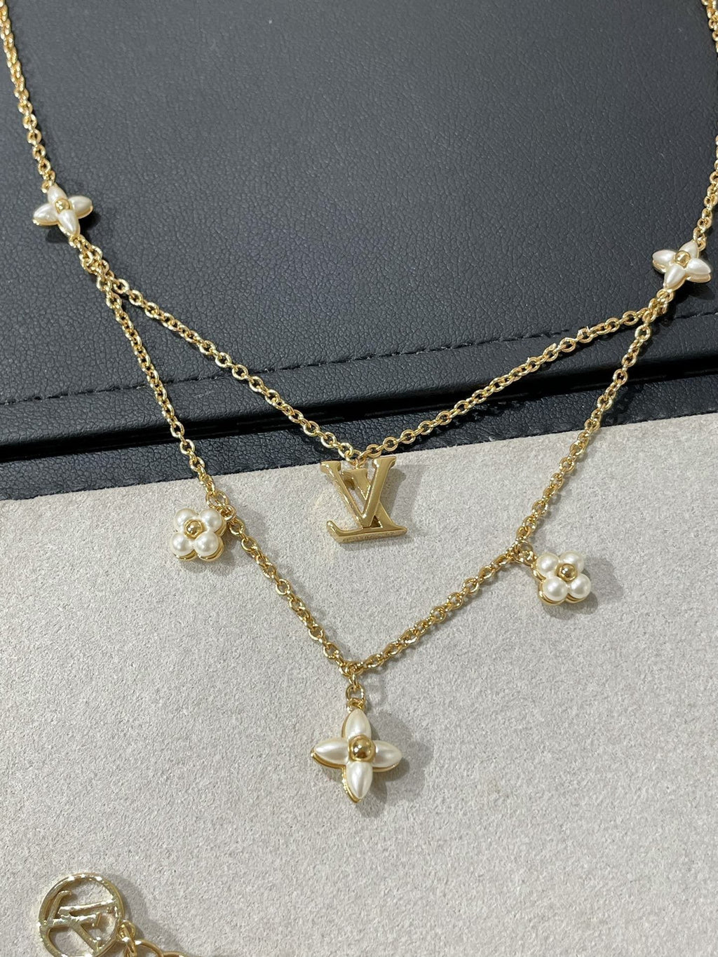 [Elowen jewels ]FLOWERGRAM GOLD MOP DOUBLE ROW NECKLACE