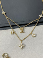 [Elowen jewels ]FLOWERGRAM GOLD MOP DOUBLE ROW NECKLACE
