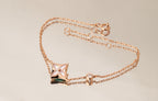 [Elowen jewels ]STAR PINK PERLMUTT 1 DIAMANT ROSÉGOLD HALSKETTE