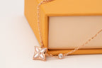 [Elowen jewels ]STAR PINK PERLMUTT 1 DIAMANT ROSÉGOLD HALSKETTE