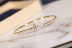 [Elowen jewels ]IDYLLE GOLD OPEN BRACELET DIAMOND PAVED