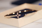 [Elowen jewels ]IDYLLE GOLD OPEN BRACELET DIAMOND PAVED