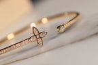 [Elowen jewels ]IDYLLE GOLD OPEN BRACELET DIAMOND PAVED