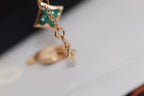 [Elowen jewels ]STAR AND SUN 4 MOTIF PINK GOLD MALACHITE BRACELET
