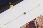 [Elowen jewels ]STAR AND SUN 4 MOTIF PINK GOLD MALACHITE BRACELET