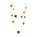 [Elowen jewels ]CLOVER 16 MOTIV KARNEOL TIGERAUGE ROSÉGOLD HALSKETTE