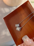 [Elowen jewels ]ペルレ ダブルペンダント シルバーダイヤモンドネックレス