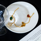 [Elowen jewels ]ラッキースプリング 5モチーフ ゴールドブレスレット
