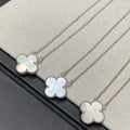 [Elowen jewels ]CLOVER MEDIUM KETTE SILBER WEISSES PERLMUTT