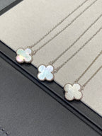[Elowen jewels ]CLOVER MEDIUM KETTE SILBER WEISSES PERLMUTT