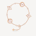 [Elowen jewels ]STAR AND SUN 4モチーフ ホワイトMOP ピンクゴールドブレスレット