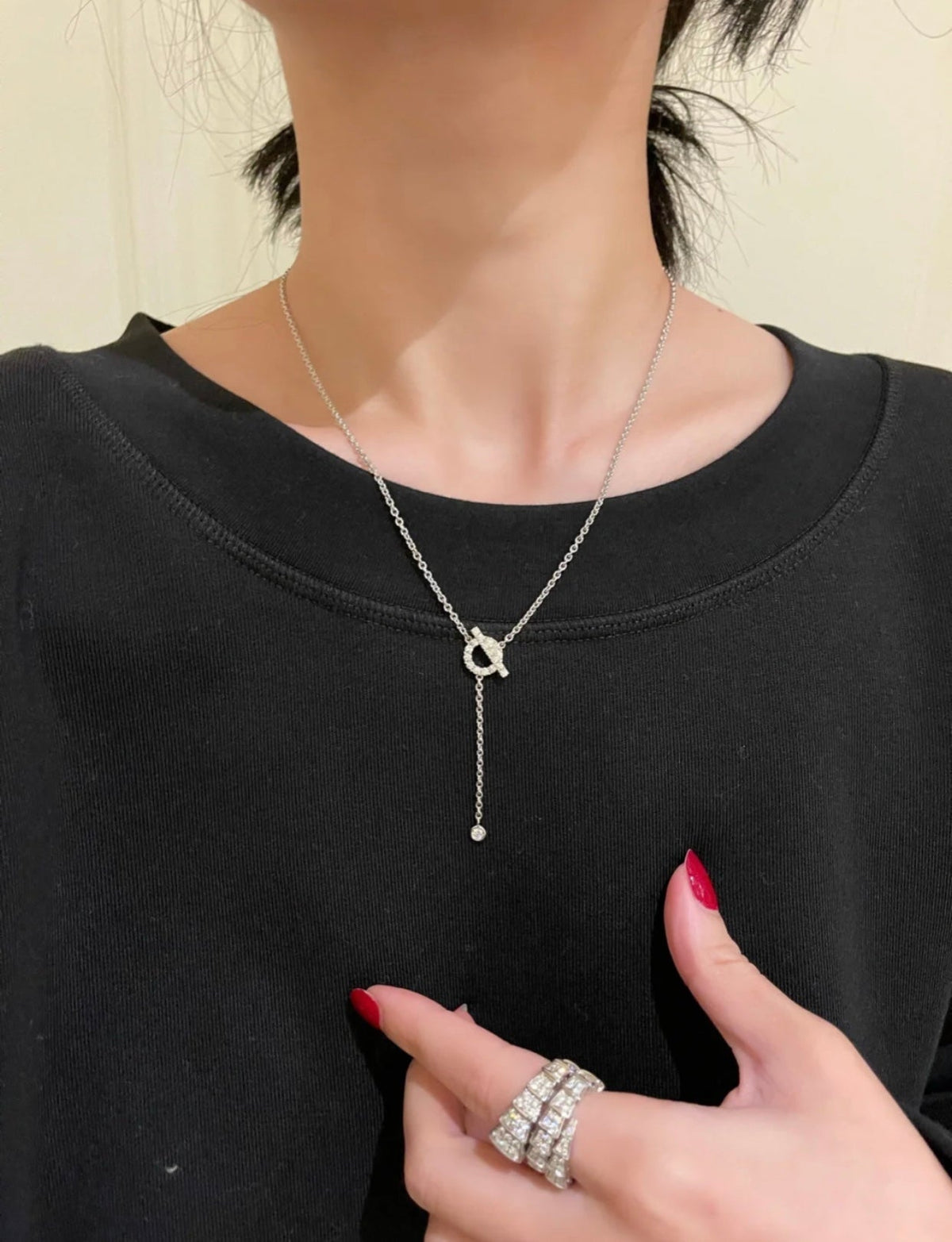 [Elowen jewels ]FINESSE SILBER-DIAMANT-HALSKETTE