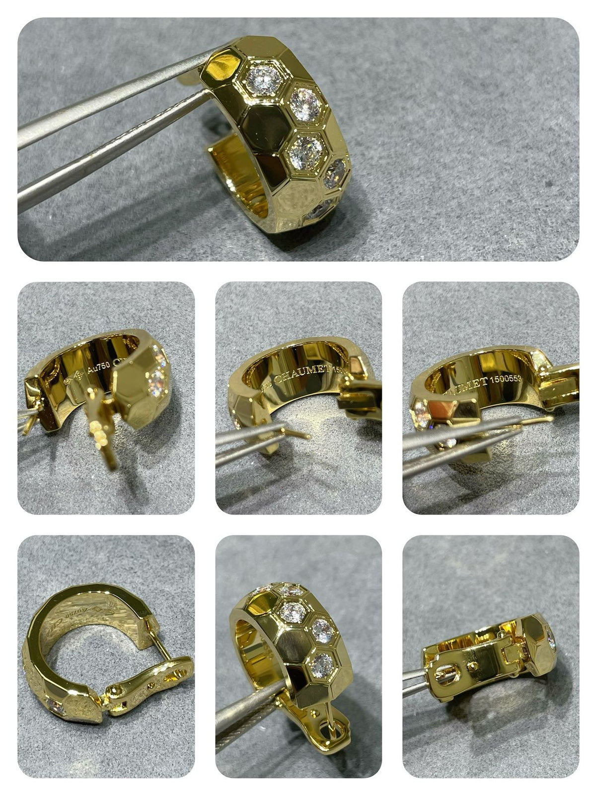 [Elowen jewels ]BEE LOVE DIAMOND HOOP EARRINGS