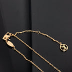 [Elowen jewels ]COLOR BLOSSOM PINK MOP SUN GOLD NECKLACE