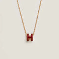 [Elowen jewels ]HM CLIC ROTE EMAILLE-HALSKETTE IN GOLD