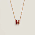 [Elowen jewels ]HM CLIC ROTE EMAILLE-HALSKETTE IN GOLD