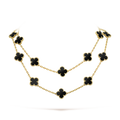 [Elowen jewels ]CLOVER 20 MOTIVE ONYX-HALSKETTE