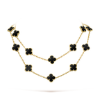 [Elowen jewels ]CLOVER 20 MOTIVE ONYX-HALSKETTE