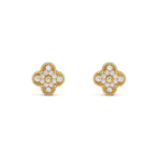 [Elowen jewels ]CLOVER MEDIUM 1 MOTIFS FUll DIAMOND EARRINGS