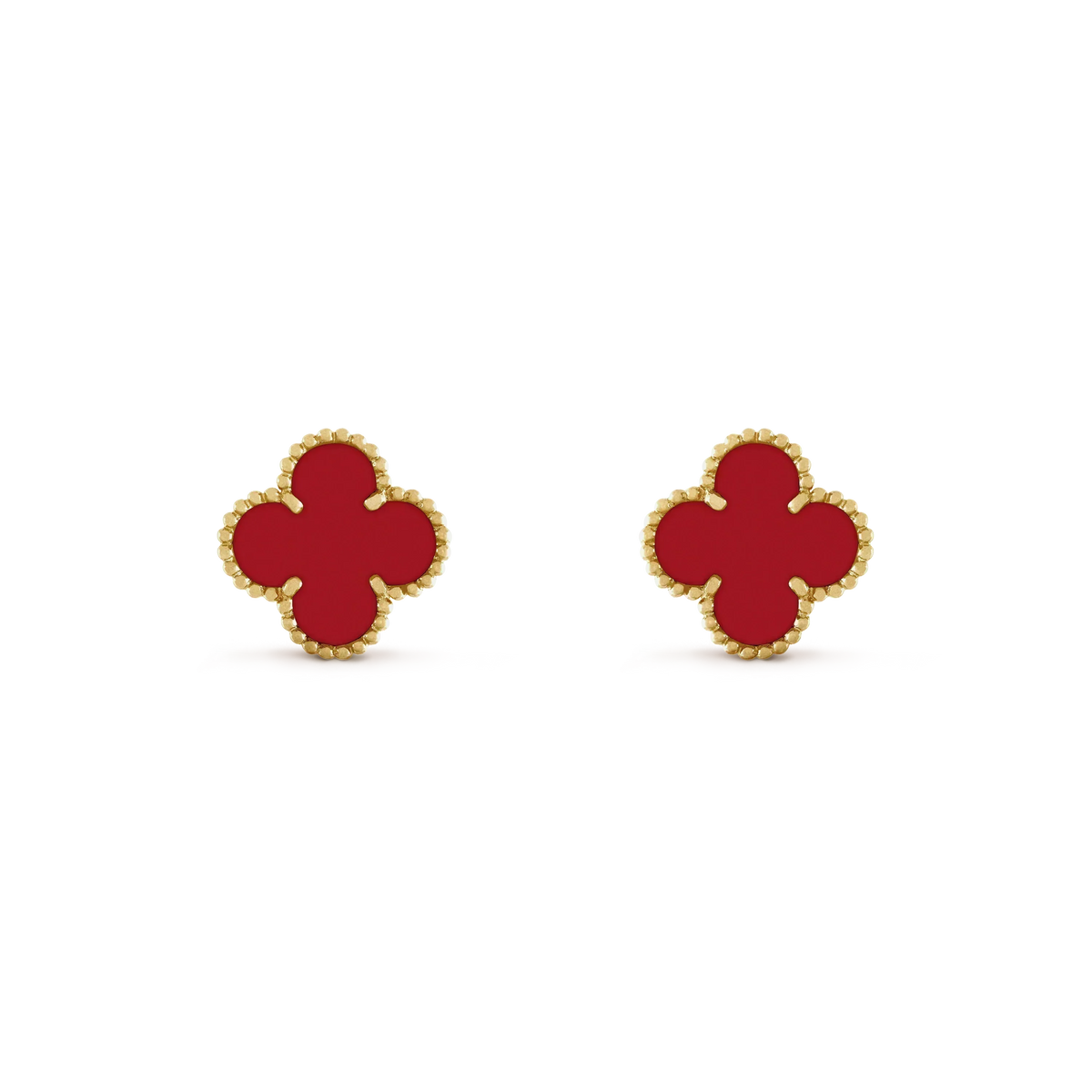 [Elowen jewels ]CLOVER MINI 9.5MM CARNELIAN EARRINGS