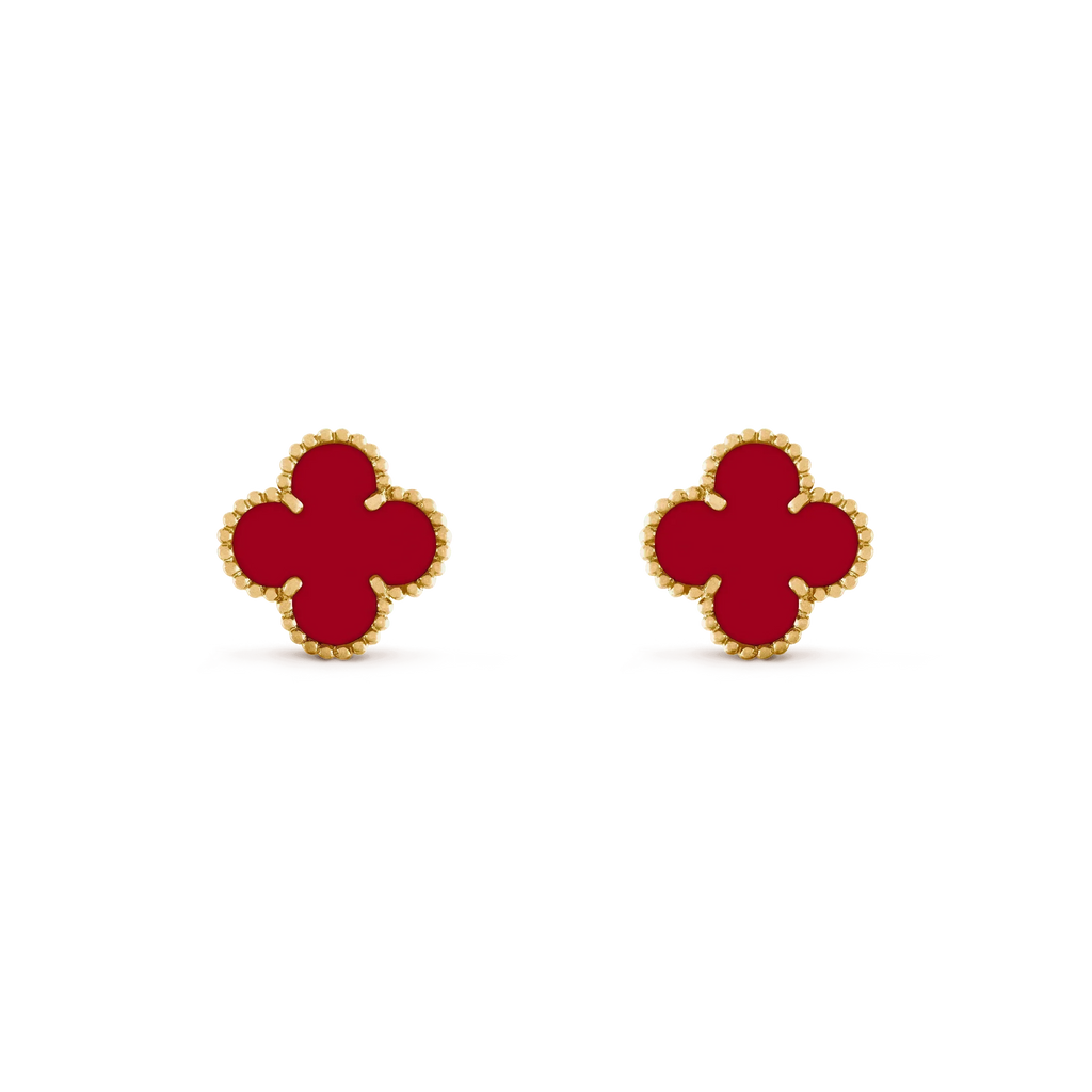 [Elowen jewels ]CLOVER MEDIUM 1 MOTIFS CARNELIAN  EARRINGS