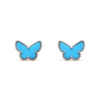 [Elowen jewels ]SCHMETTERLING TÜRKIS OHRRINGE SILBER