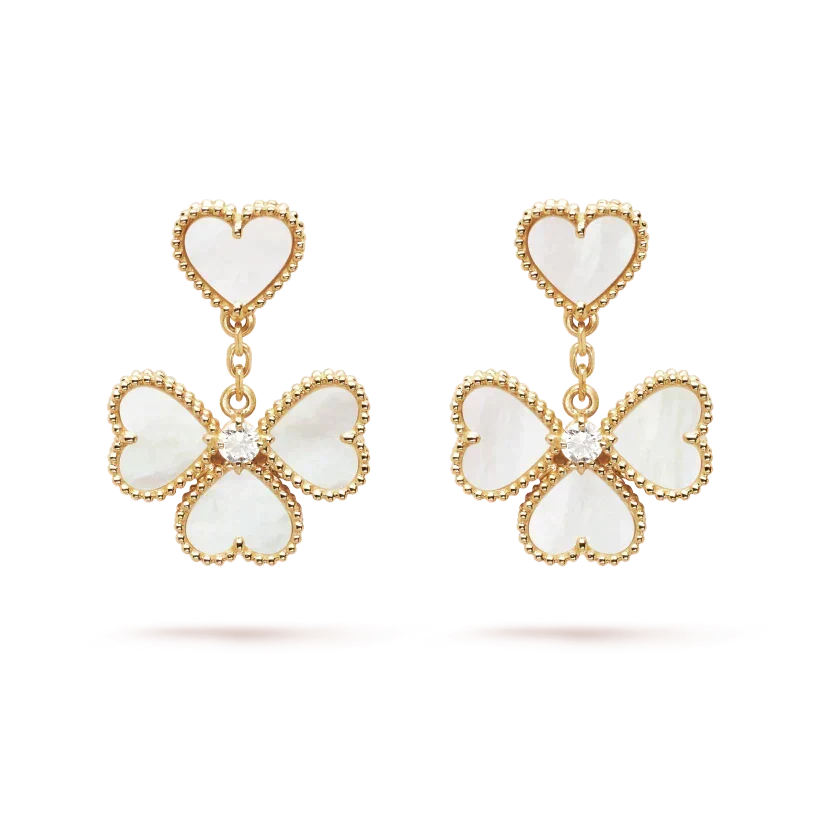 [Elowen jewels ]CLOVER SWEET WHITE MOP EARRINGS
