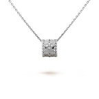 [Elowen jewels ]PERLÉE ANHÄNGER SILBER DIAMANT-HALSKETTE