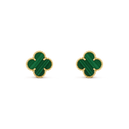 [Elowen jewels ]CLOVER MEDIUM 1 MOTIV MALACHIT OHRRINGE