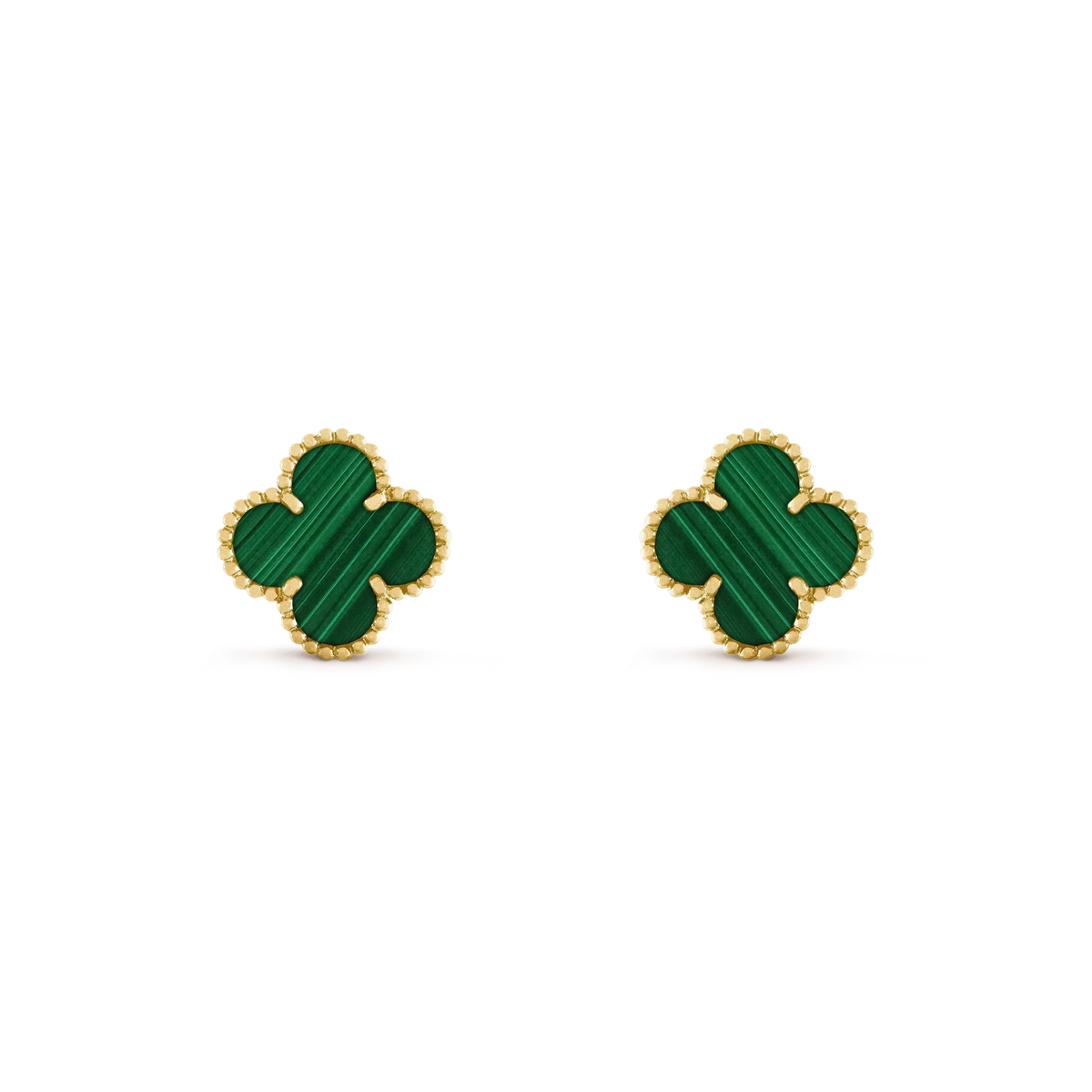[Elowen jewels ]CLOVER MEDIUM 1 MOTIV MALACHIT OHRRINGE