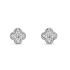 [Elowen jewels ]CLOVER MINI DIAMOND STUD EARRINGS