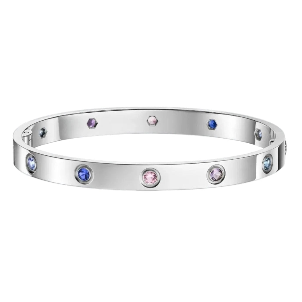 [Elowen jewels]KLASSISCHES 6,1-MM-LOVE-ARMBAND, 10 DIAMANTEN, MEHRFARBIG